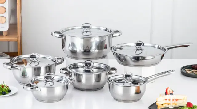 Juego de ollas en acero 15 Piezas