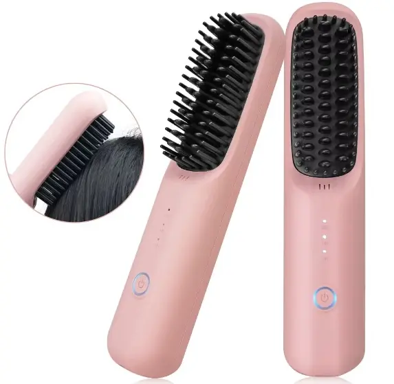 Cepillo plancha cabello portátil carga usb