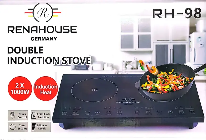 Placa de inducción renahouse de 2 puestos