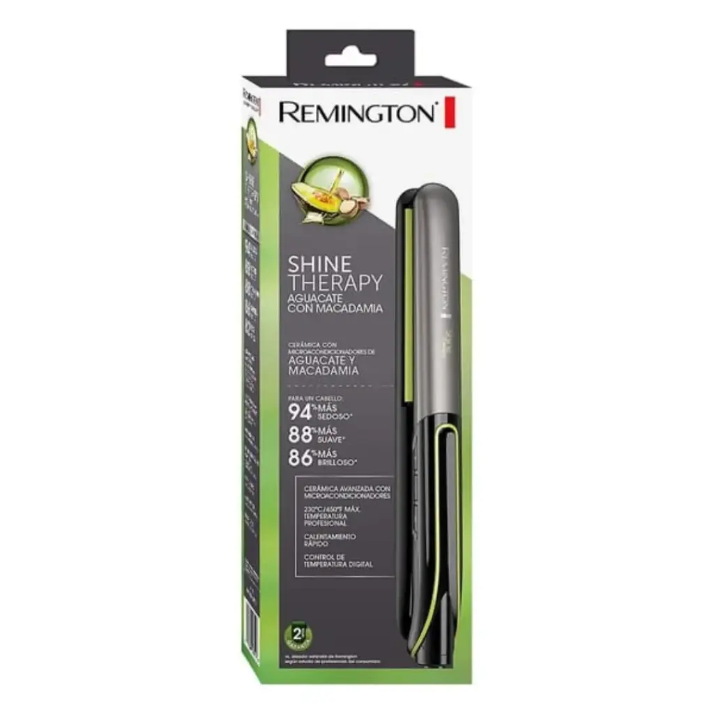 Plancha Remington Shine Therapy con Aguacate y Macadamia