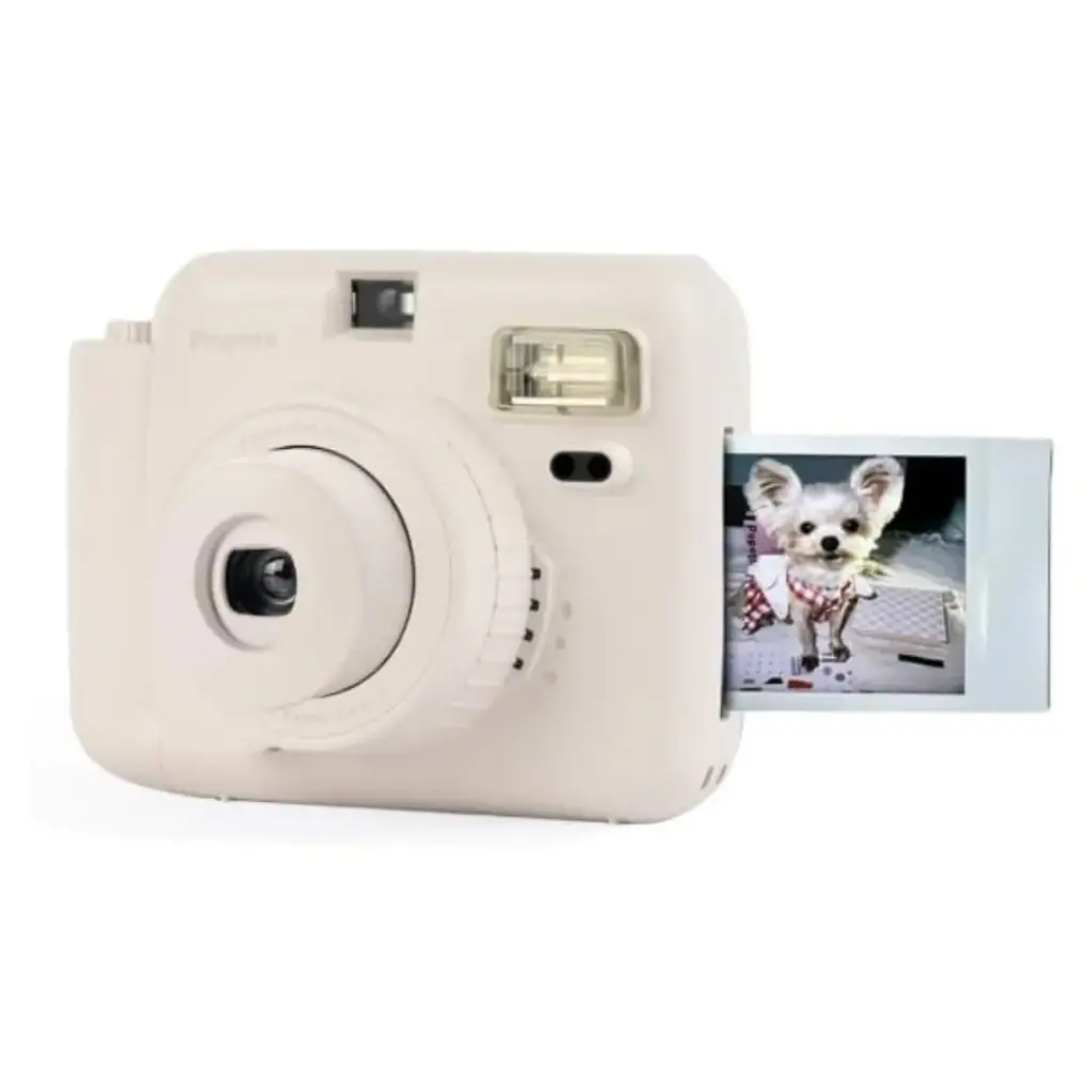Cámara instantánea retro con impresión al instante