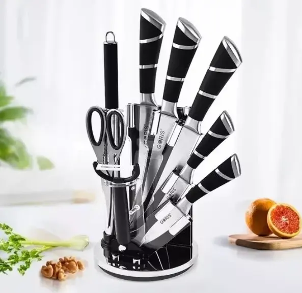 Set de cuchillos con base giratoria