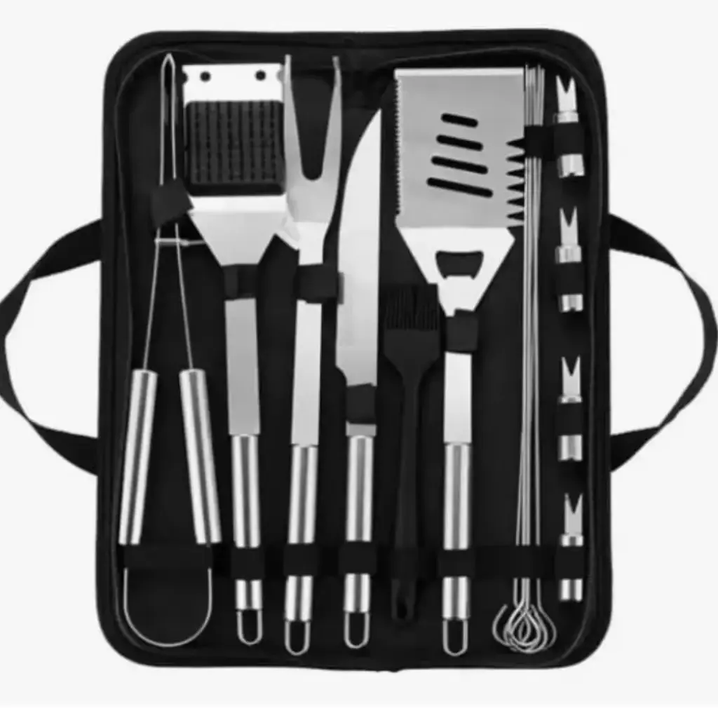 Set de BBQ de 15 piezas acero inoxidable
