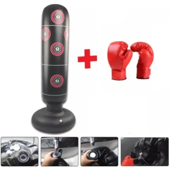 Saco de boxeo inflable + guantes